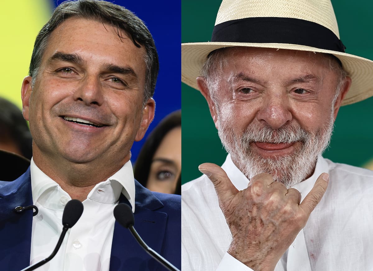 Combo de fotografías de archivo que muestra al senador Flávio Bolsonaro (i), y al presidente de Brasil, Luiz Inácio Lula da Silva. // Foto: EFE/ Isaac Fontana/ Andre Coelho.