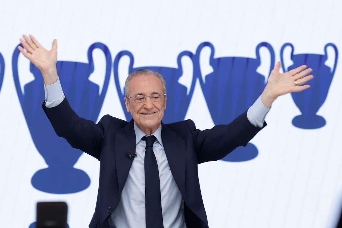 Florentino Pérez, tras ser reelegido como presidente del Real Madrid. //Foto, EFE: Juanjo Martín