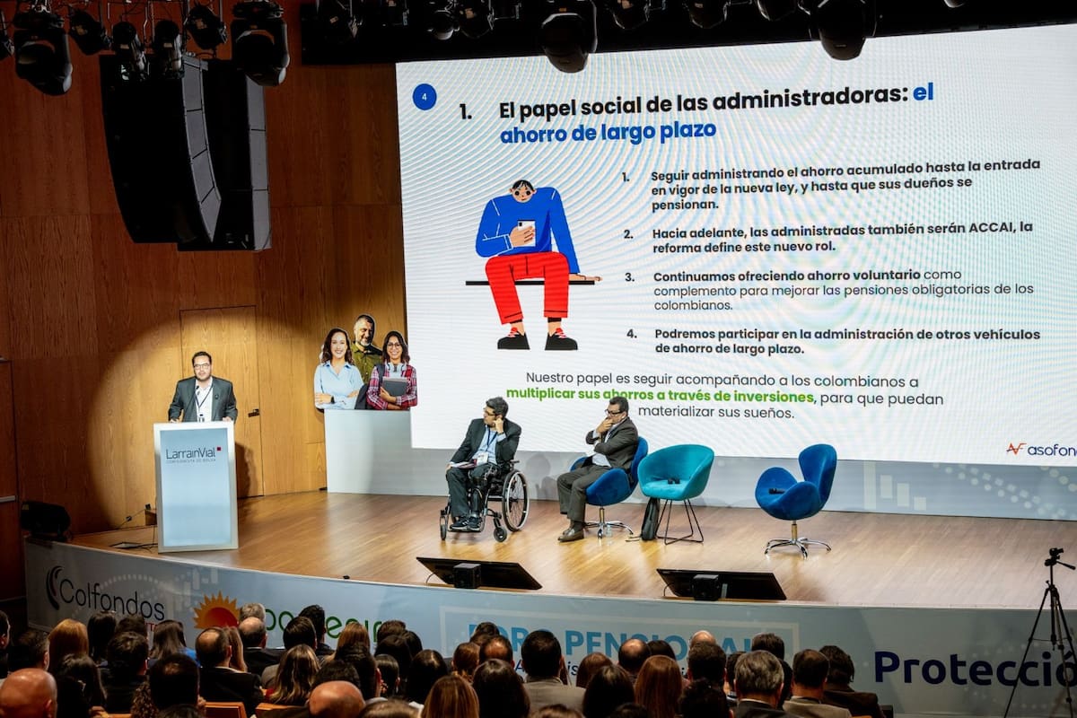 Andrés Mauricio Velasco, presidente de Asofondos, en el Foro Pensional. // Cortesía