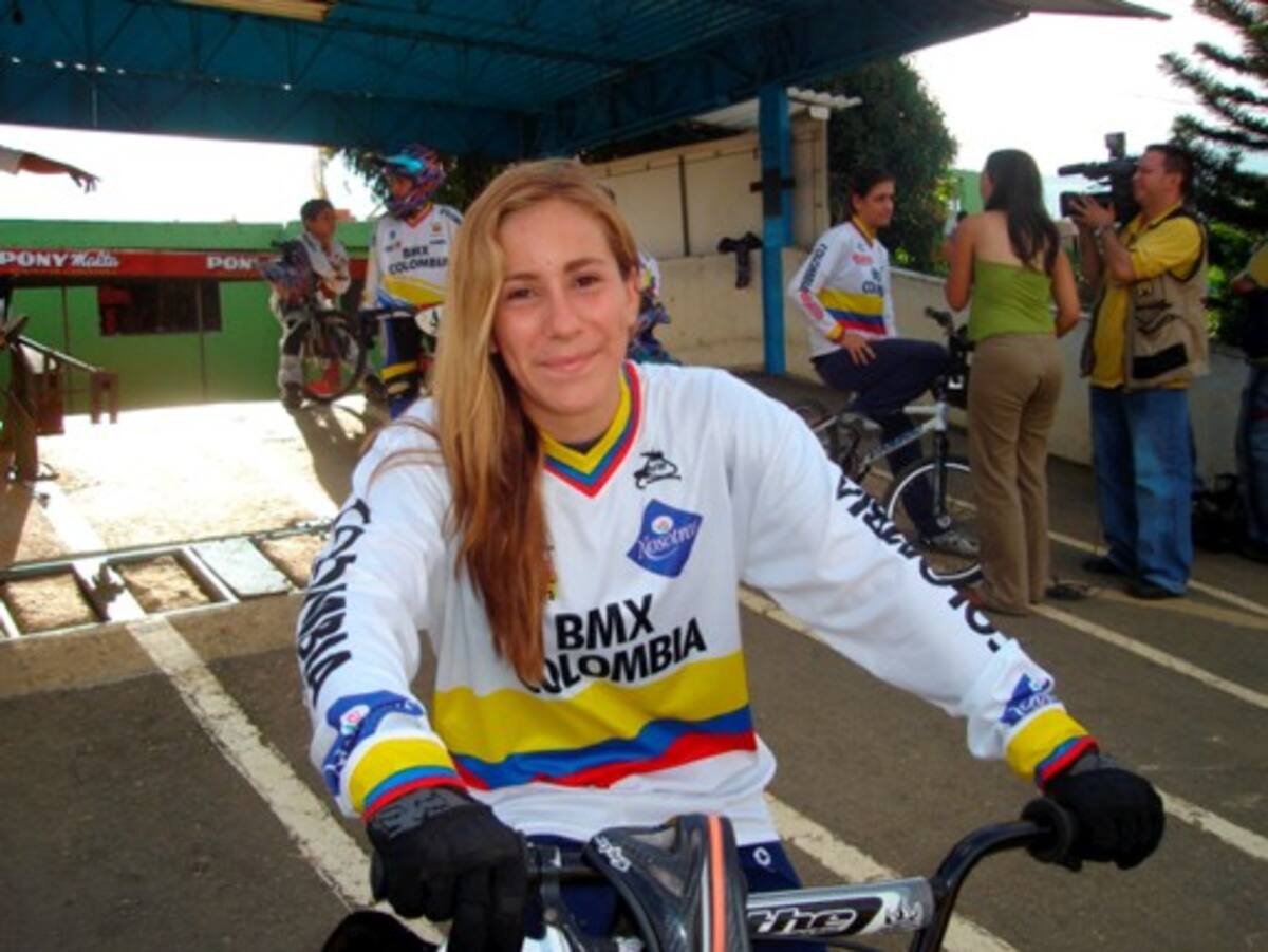 La colombiana Mariana Pajón Londoño, 19 años, es desde el martes la líder de la clasificación del BMX de la Unión Ciclista Internacional. COLPRENSA