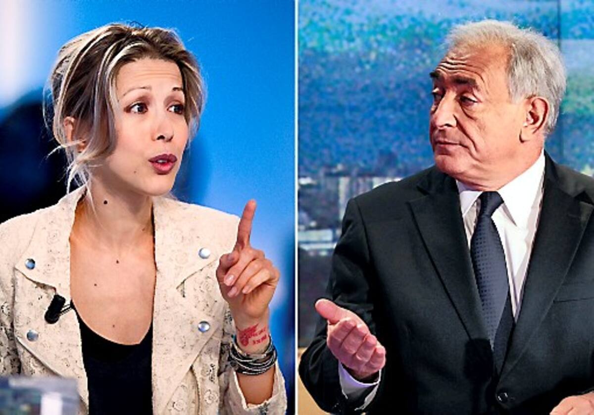 El exdirector del Fondo Monetario Internacional (FMI), Dominique Strauss-Kahn, y la escritora Tristane Banon, que lo acusa de intento de violación, llegaron el jueves de mañana al local de la policía de París para un careo AFP JOEL SAGET