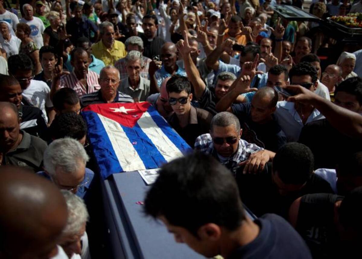 La muete de Oswaldo Paya, en luta a Cuba. AP