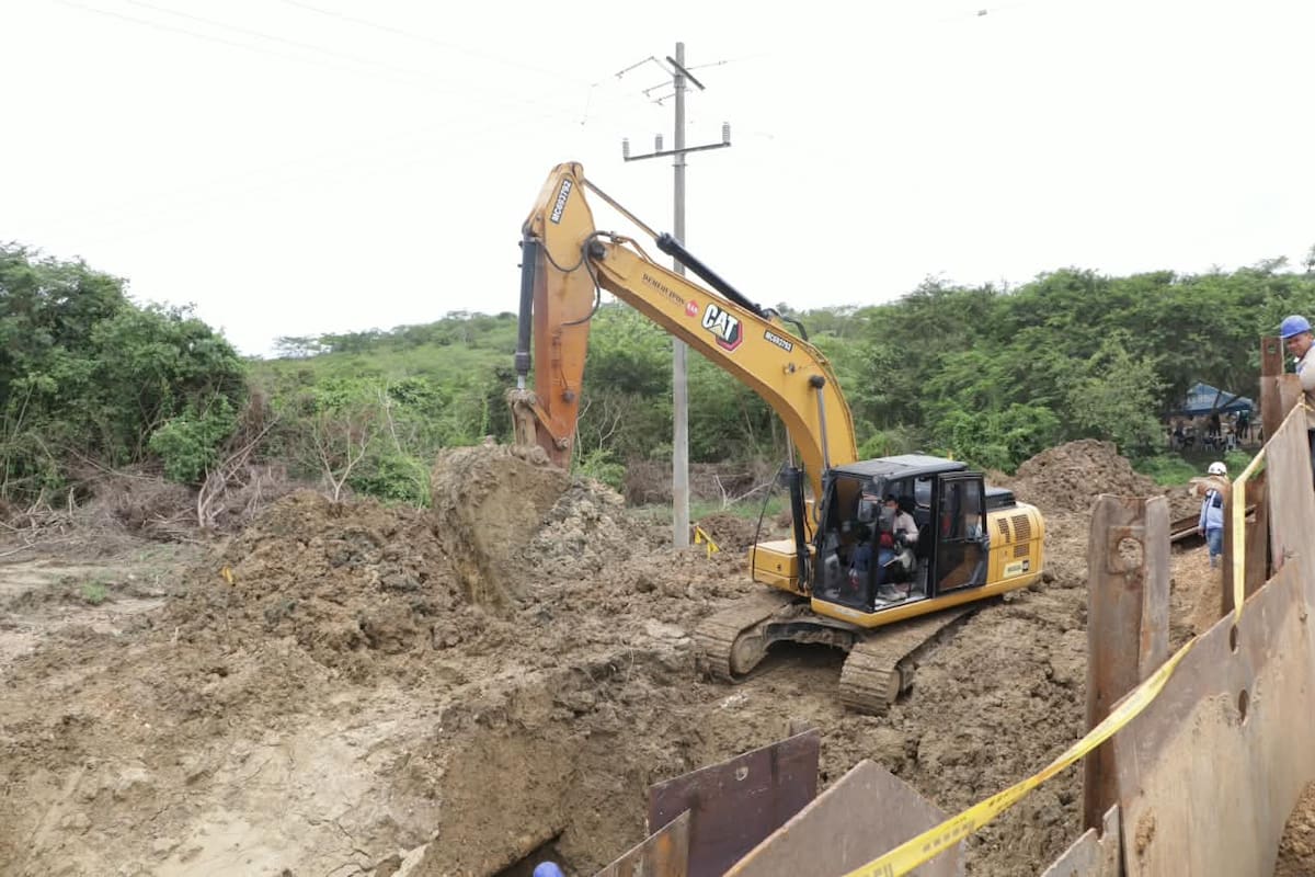Avanza obra para reparar fuga tras parada técnica de Acuacar: 40 % de usuarios sin servicio