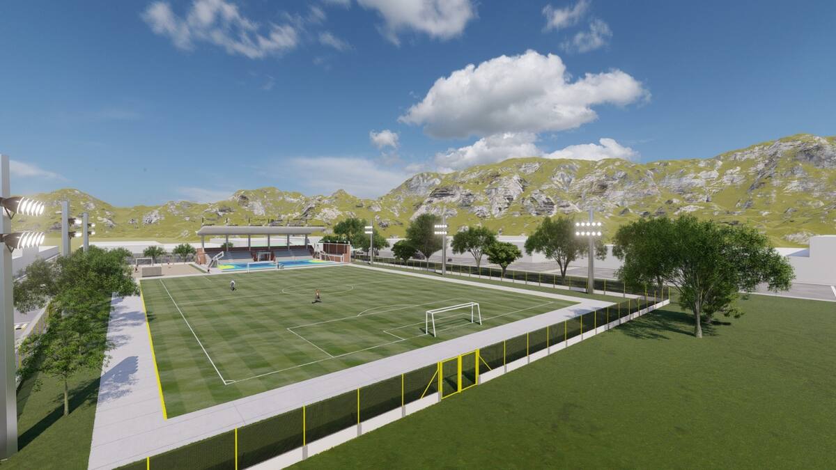 Simiti tendrá una lujosa cancha de fútbol. //CORTESÍA