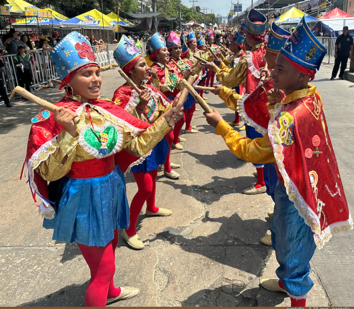 Cinco danzas de relacional. ganaron Congos de Oro en el Carnaval de Barranquilla 2025.//El Universal.