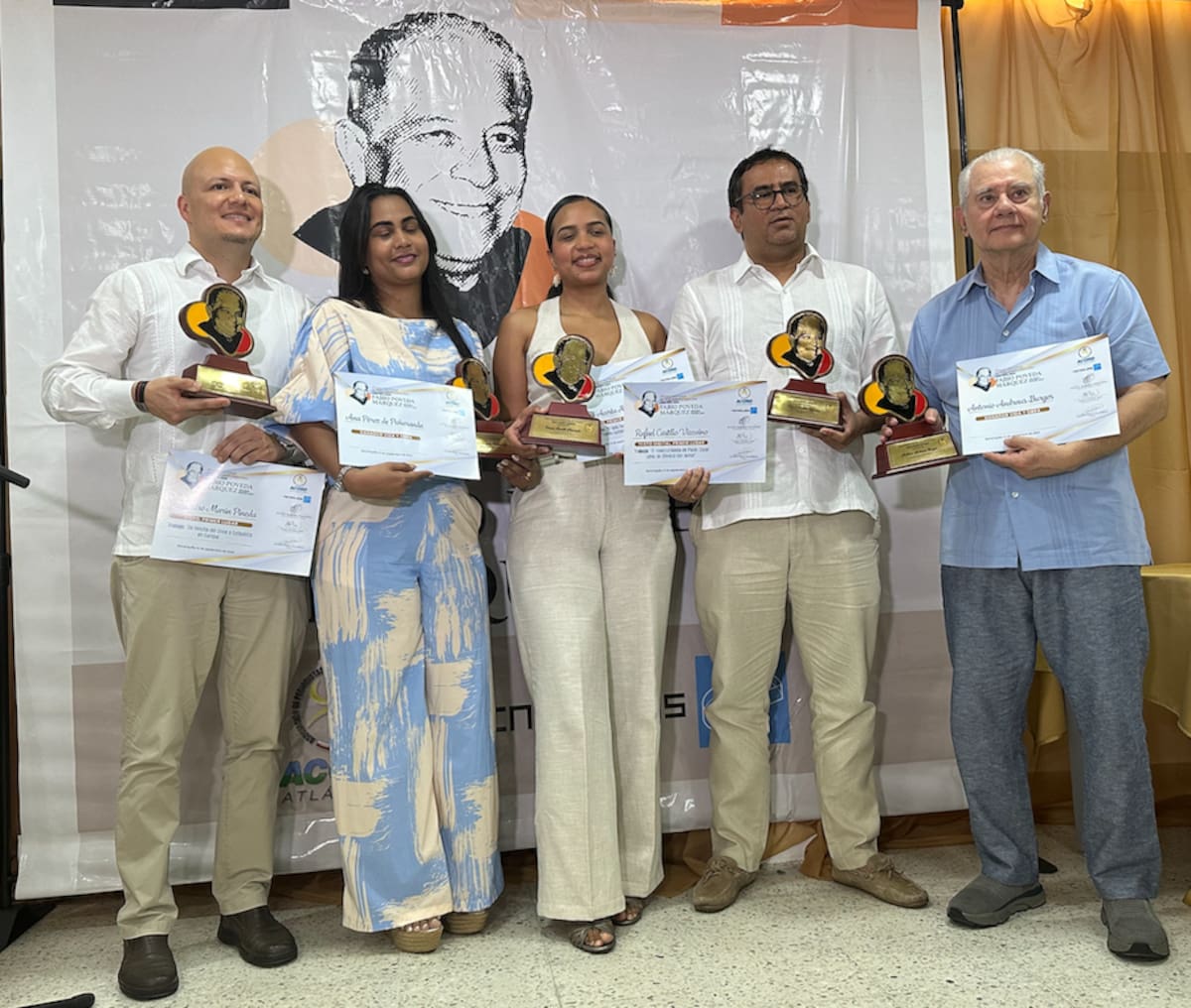 Estos son los ganadores de la segunda edición del Premio Nacional de Periodismo Deportivo Tecnoglass-Fabio Poveda Márquez.//El Universal.