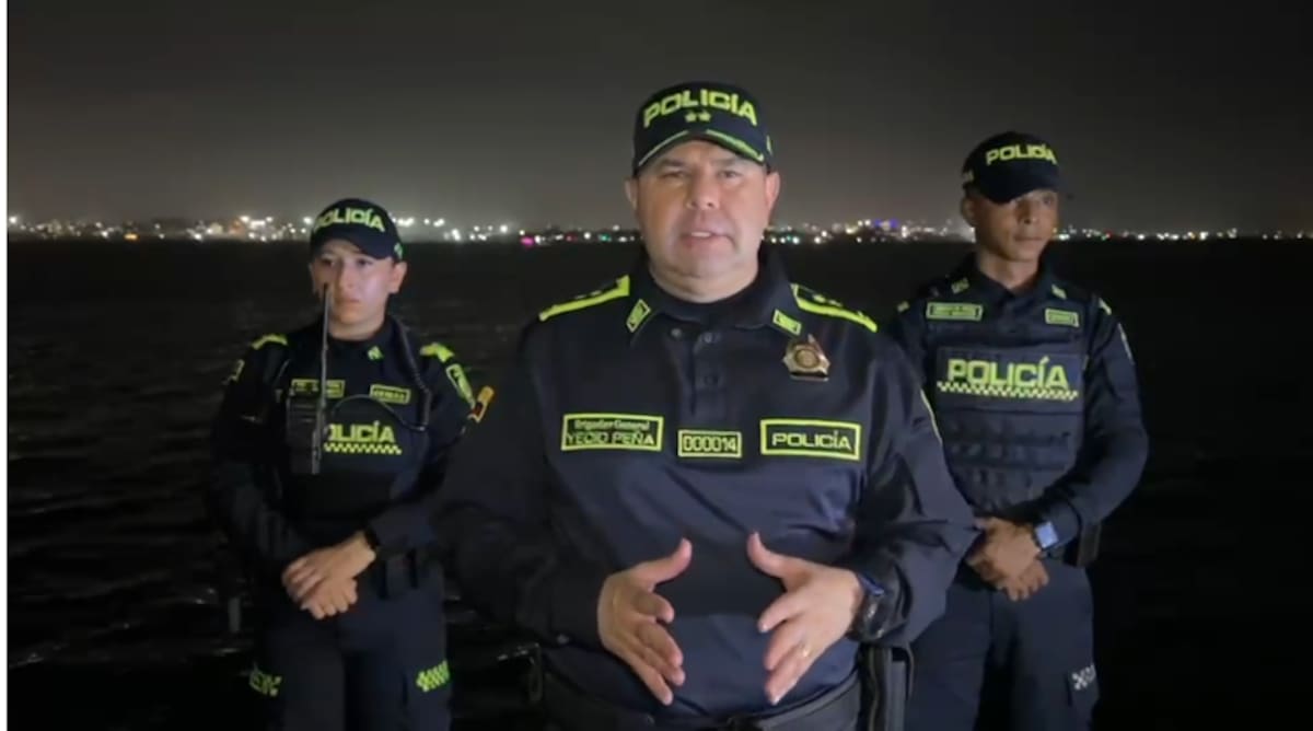 El general Gelver Yecid Peña Araque, comandante Policía Metropolitana de Cartagena de Indias, se pronunció por el homicidio ocurrido durante una riña en un exclusivo sector de Tierrabomba. //FOTO CAPTURA DE VIDEO.