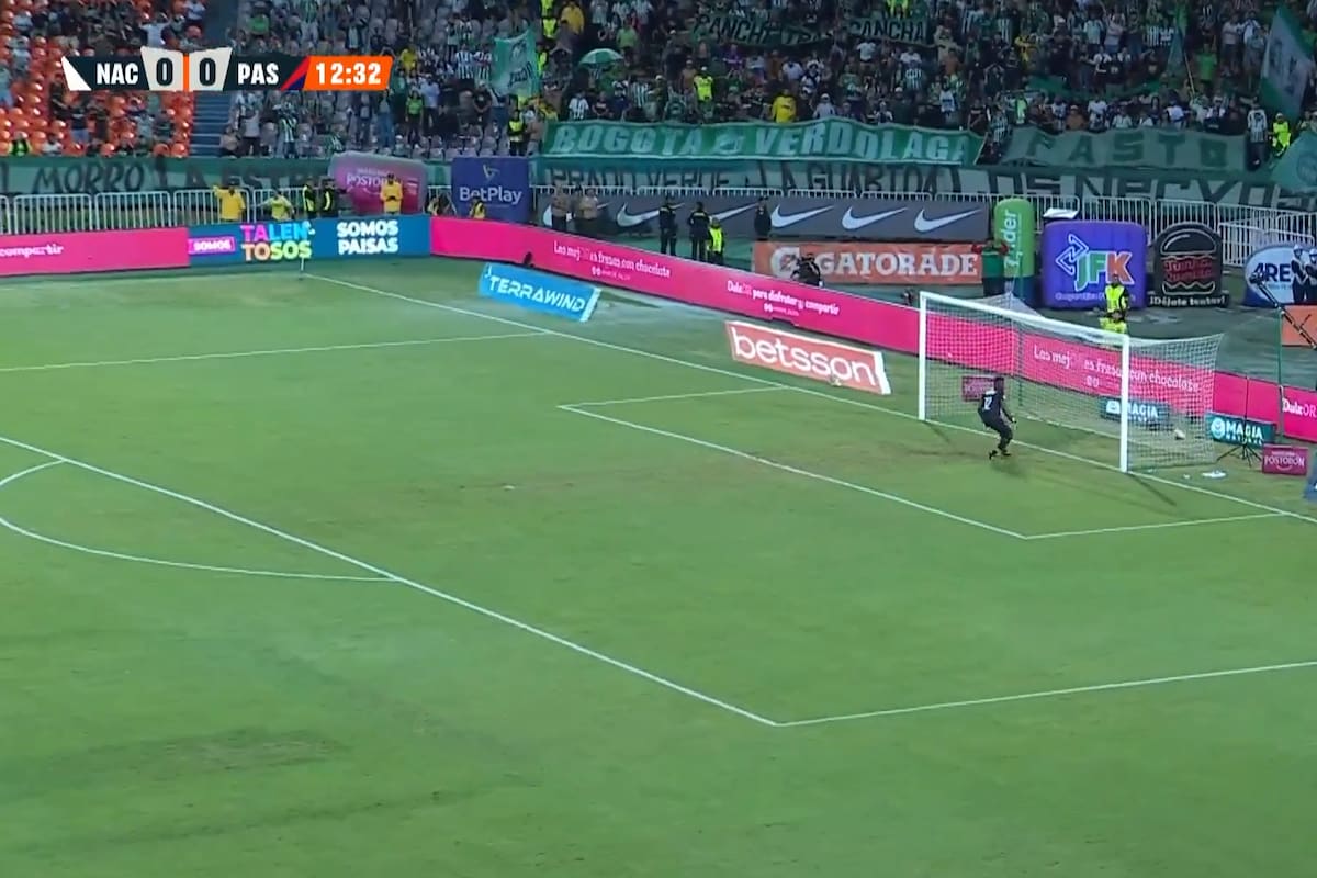 Video: Edwin Cardona marcó golazo de media cancha en la victoria de Nacional sobre Pasto