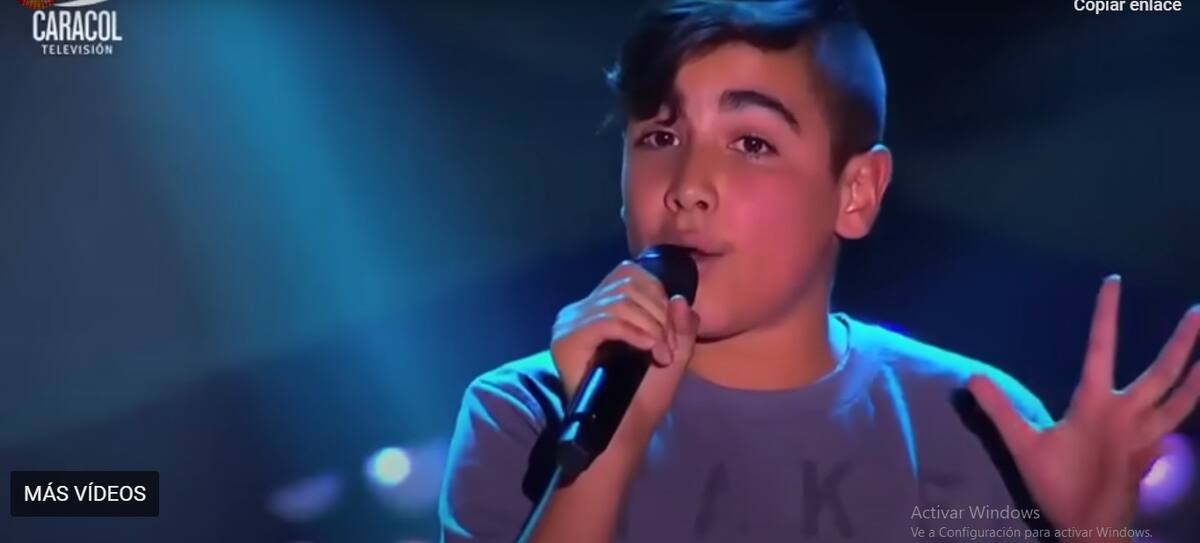Gerónimo se presentó en La Voz Kids con una canción de Alicia Keys. //Foto: captura de pantalla.
