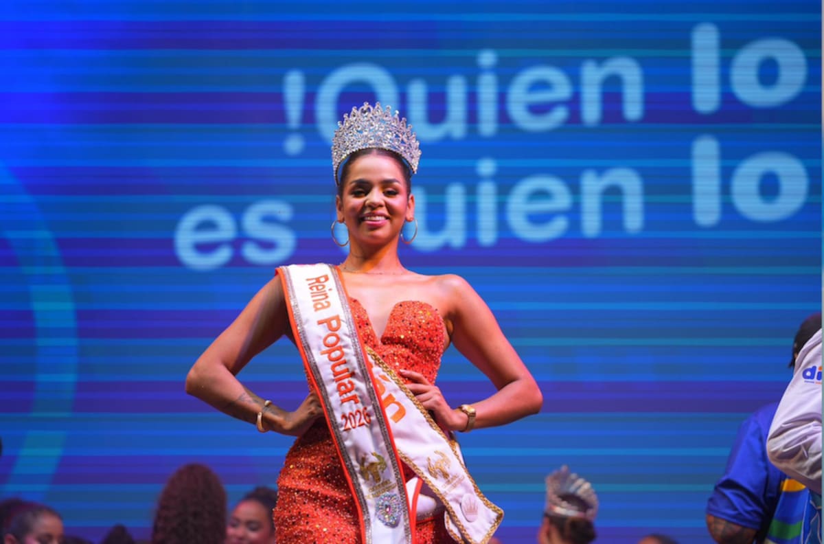 Gicel Vega Castro, del barrio Galán, fue coronada como la reina Popular del Carnaval de Barranquilla 2026.//Cortesía Carnaval de Barranquilla.