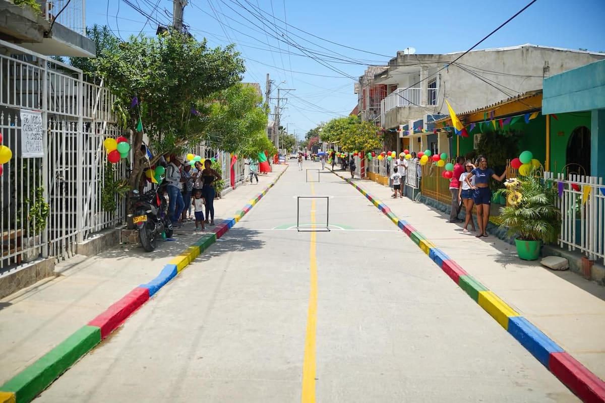 Estas son las dos calles que entregó la Gobernación de Bolívar en Olaya Herrera