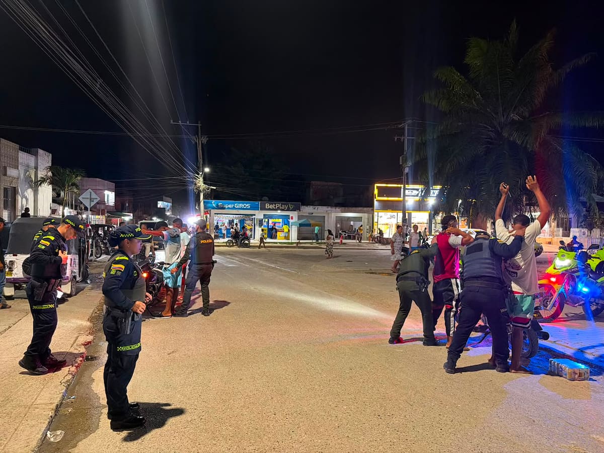 GOES, GAULA e Inteligencia lideran refuerzo de seguridad en Villanueva. // Foto: Policía de Bolívar