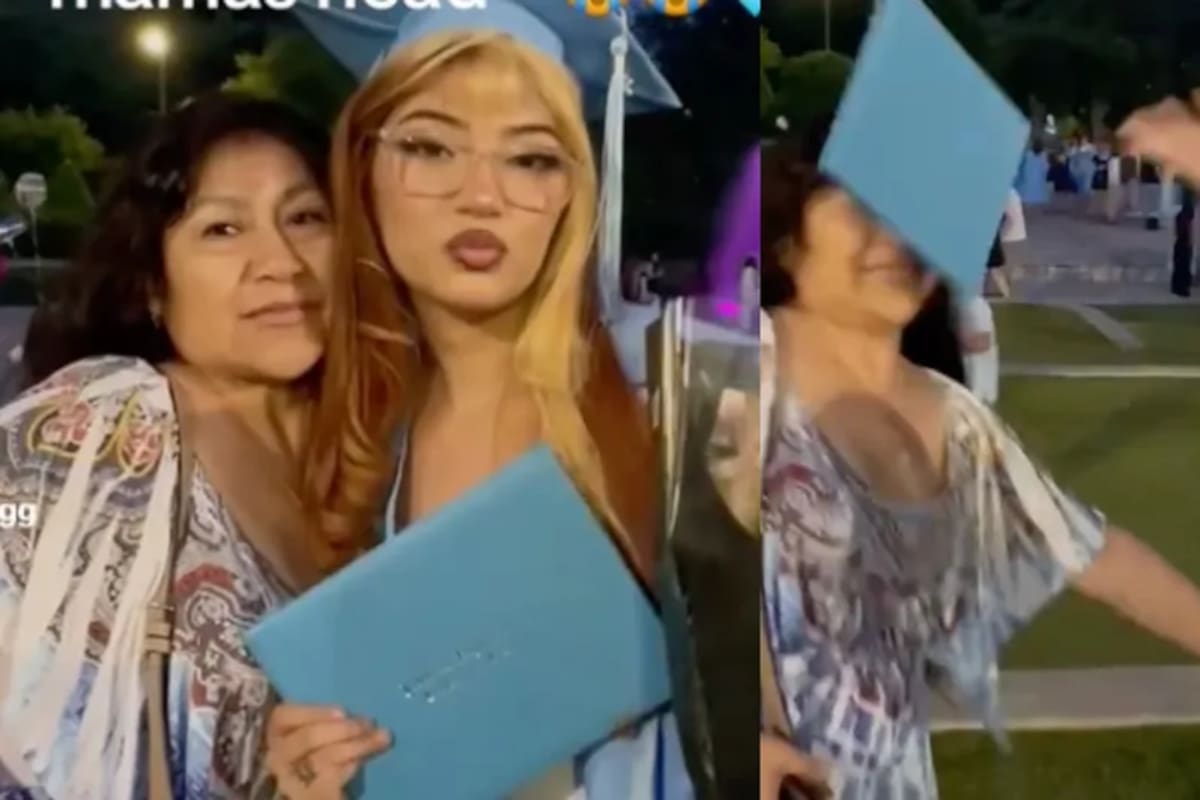 Humilló a su madre en plena graduación: video viral causa indignación