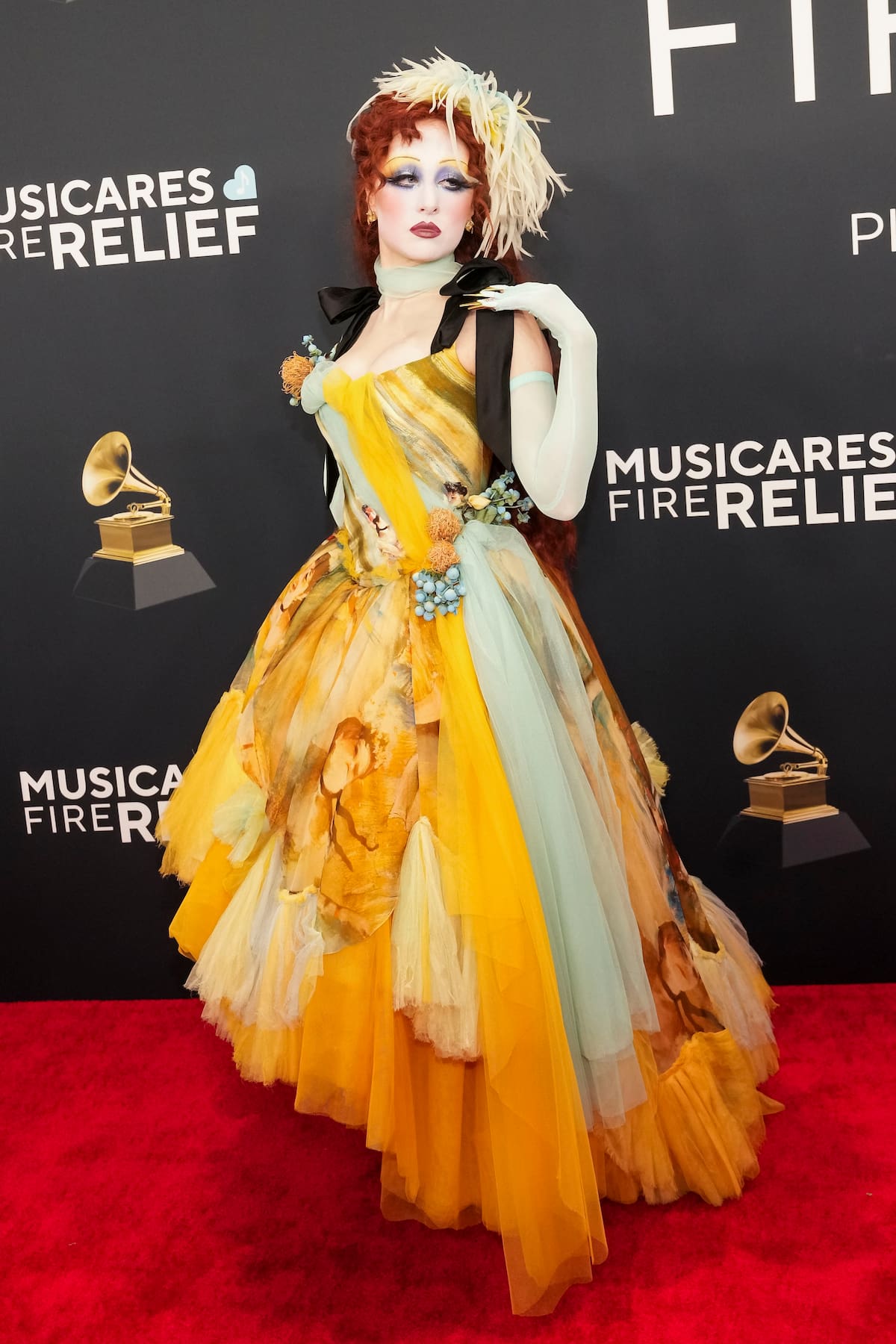 La cantautora Chappell Roan en la alfombra roja de los Premios Grammy, en Los Ángeles, California. //Foto: EFE.