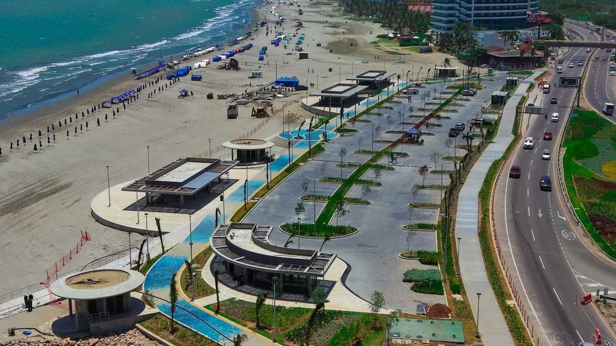 Las obras de Gran Malecón del Mar llevan un avance general del 50 %. // Cortesía: Alcaldía de Cartagena.