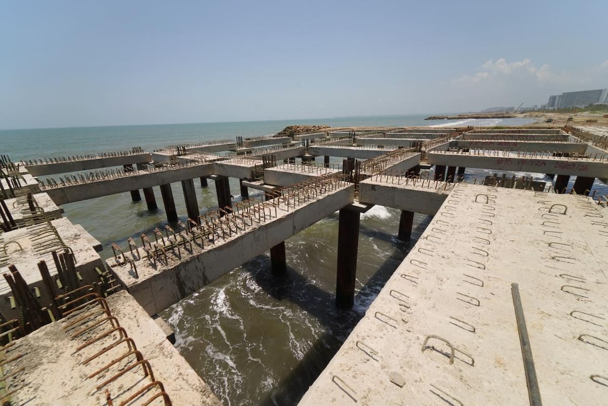 Gran Malecón del Mar tiene el 50 % de avance. // Foto: cortesía - Alcaldía de Cartagena