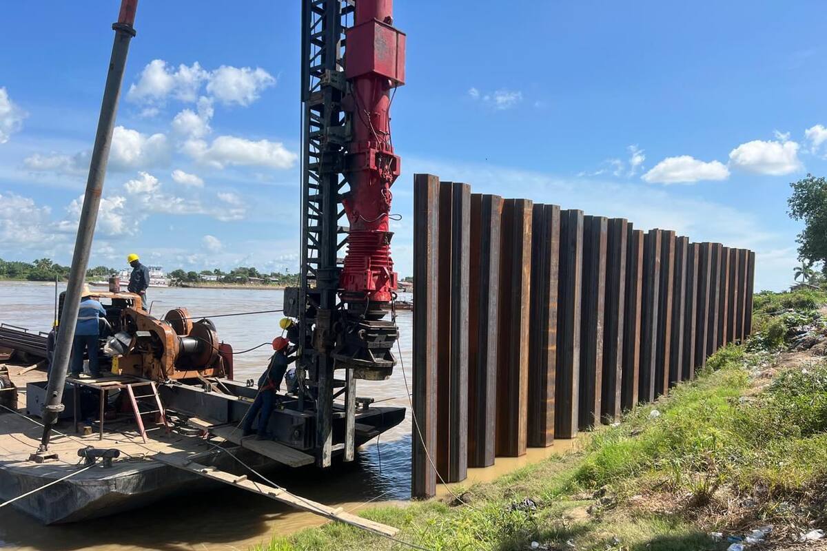 Avanzan las obras del Gran Malecón del Río en Magangué