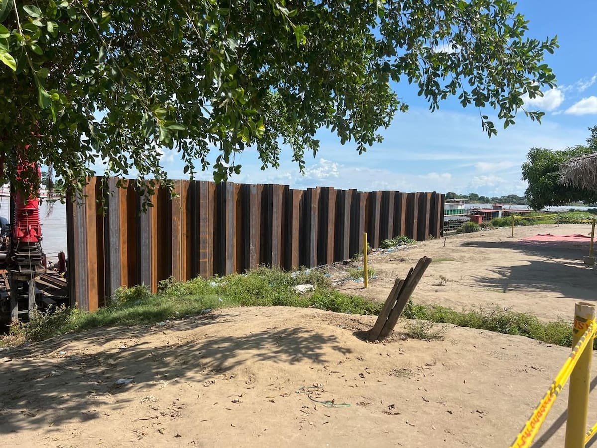 Avanzan las obras en el Gran Malecón del Rio en Magangué. // Cortesía.
