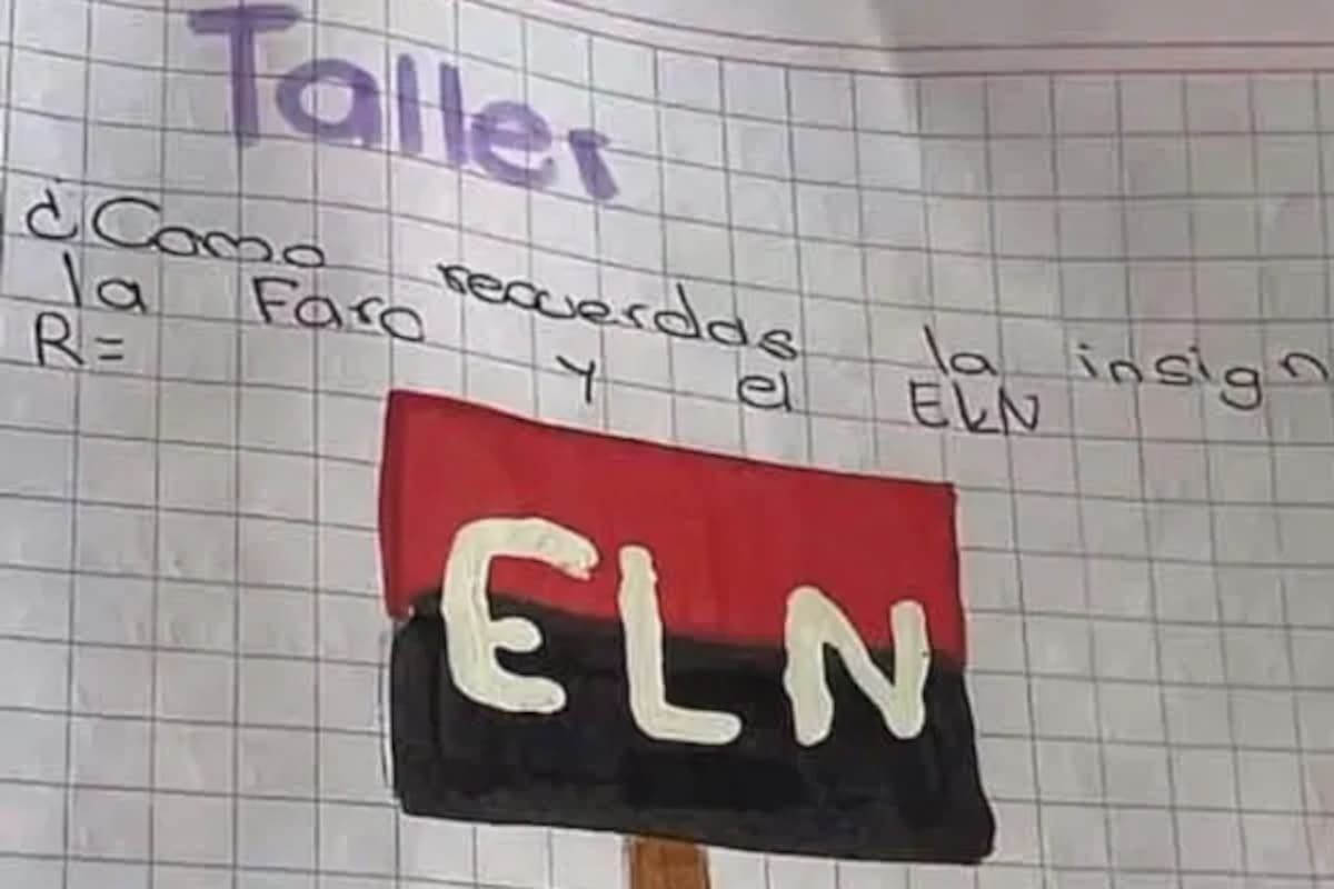 Polémica en colegio por tarea sobre insignias del ELN y las Farc
