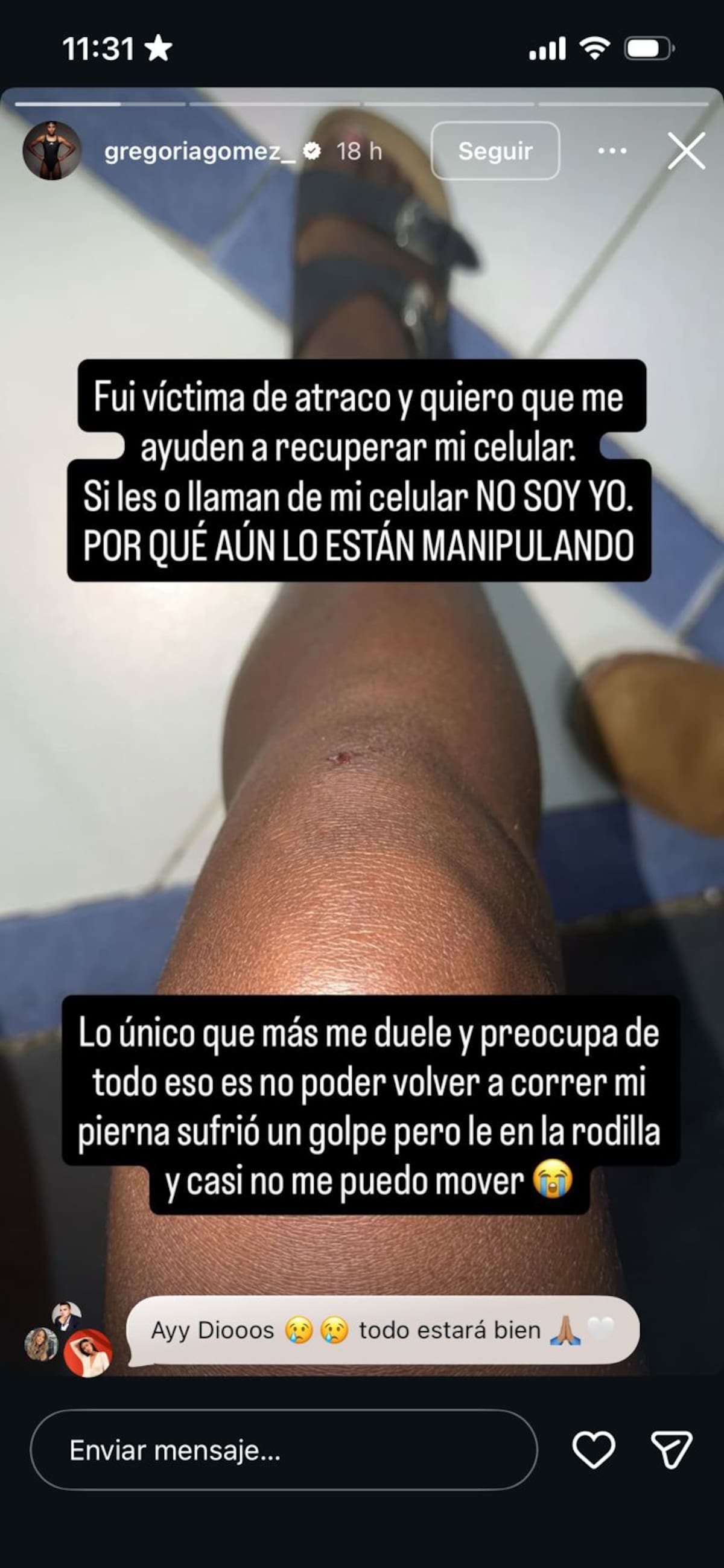 Deportista y exreina de Cartagena denuncia atraco y pide ayuda al alcalde. //Foto captura de video.