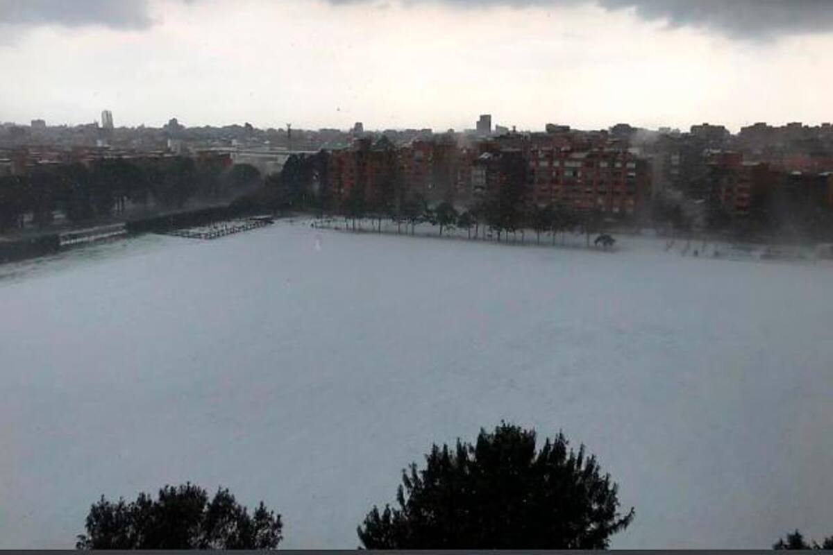 Imágenes y videos de la fuerte granizada que cayó en Bogotá