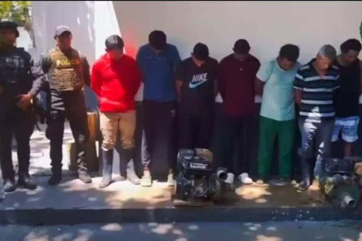 Cayó grupo criminal que hacía la minería ilegal con 11 motobombas