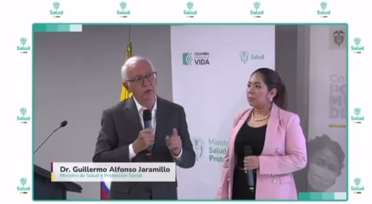 Guillermo Alfonso Jaramillo, ministro de Salud, durante intervención sobre vacunación infantil en emergencia sanitaria.// Foto: captura de video