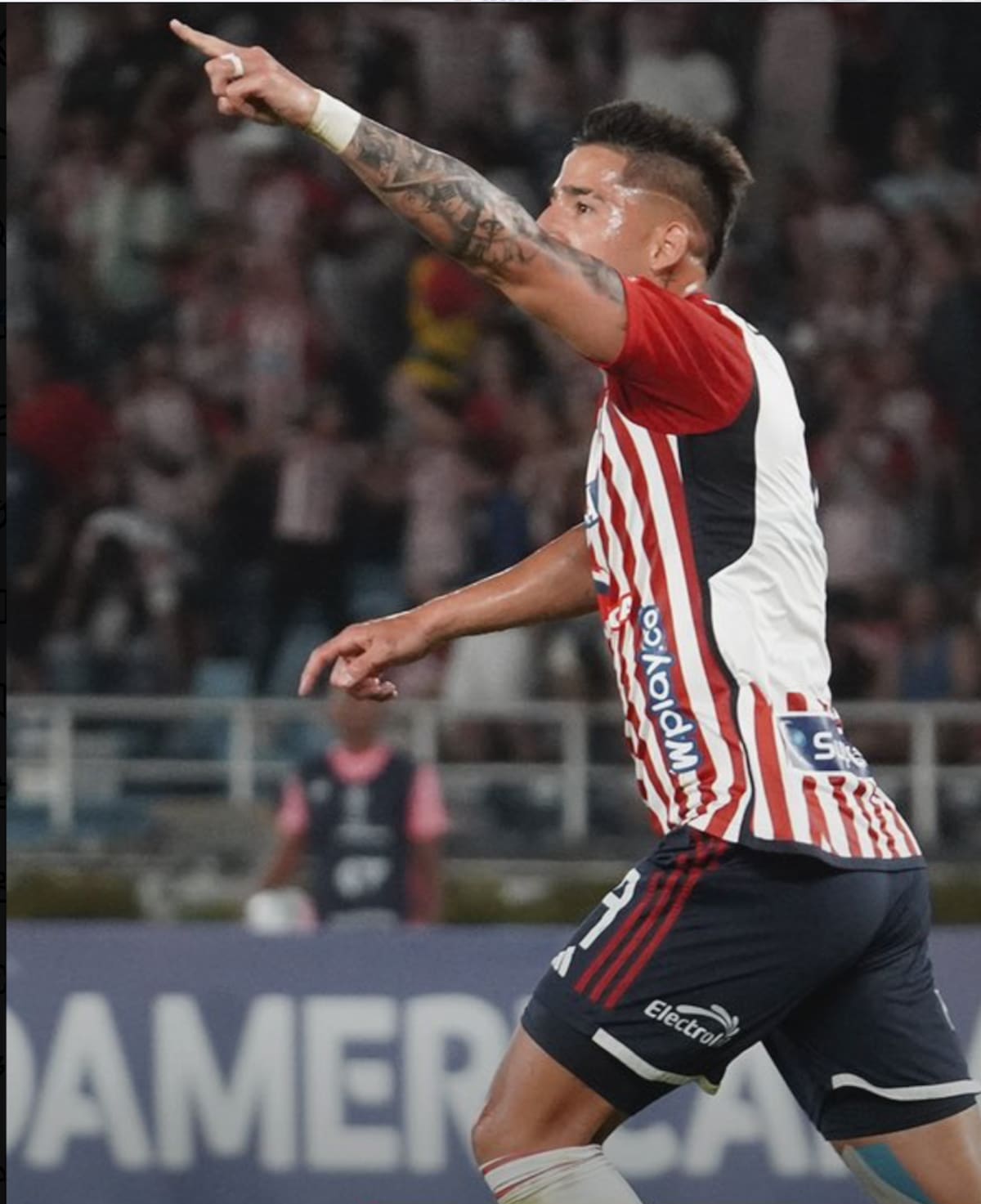 Guillermo Paiva, anotó los dos goles con los que Junior empató 2-2 ante America y forzó la definición desde el punto penal.//Cortesía.