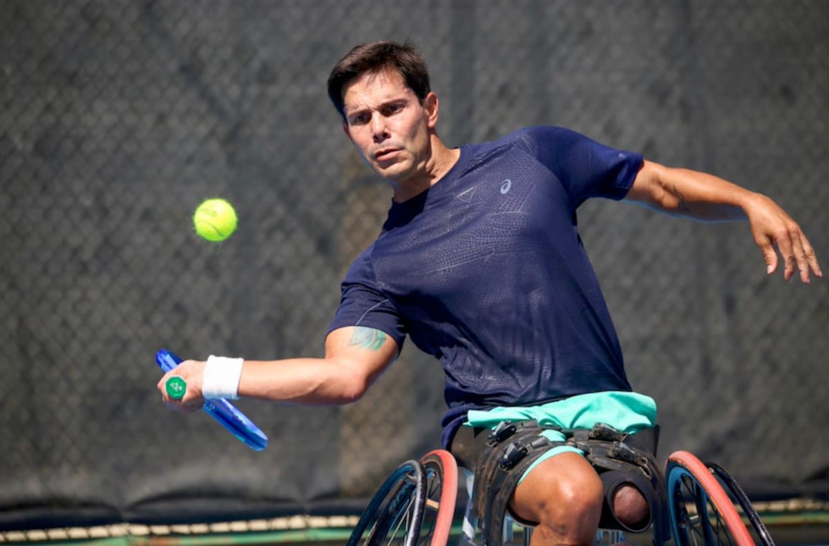Gustavo Carneiro, de Brasil, disputará la final del Barranquilla Open de Tenis en Silla de Ruedas ante su compatriota Diego Kohlrausch.//Cortesía Tensillar.