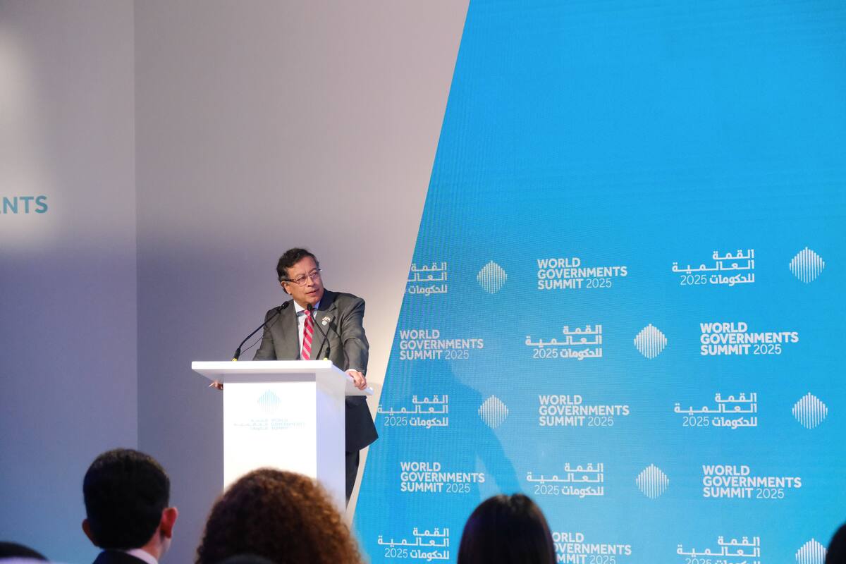 Gustavo Petro, presidente de Colombia, en medio de la Cumbre de Gobiernos 2025, realizada en Dubái. // Cortesía - Presidencia.