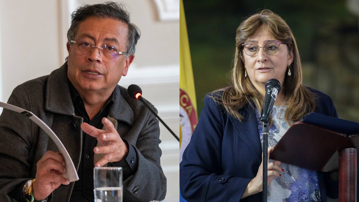 El presidente Gustavo Petro aclara el por qué de la salida de la ministra de Justicia, Ángela María Buitrago. // Foto: Presidencia y Colprensa.