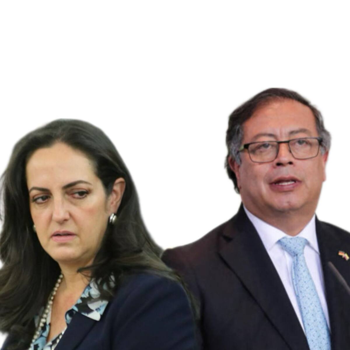 Gustavo Petro y María Fernanda Cabal.//Redes sociales.