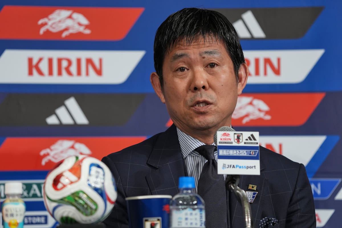 Hajime Moriyasu, el técnico de la selección de Japón. //Foto, AP: Eugene Hoshiko
