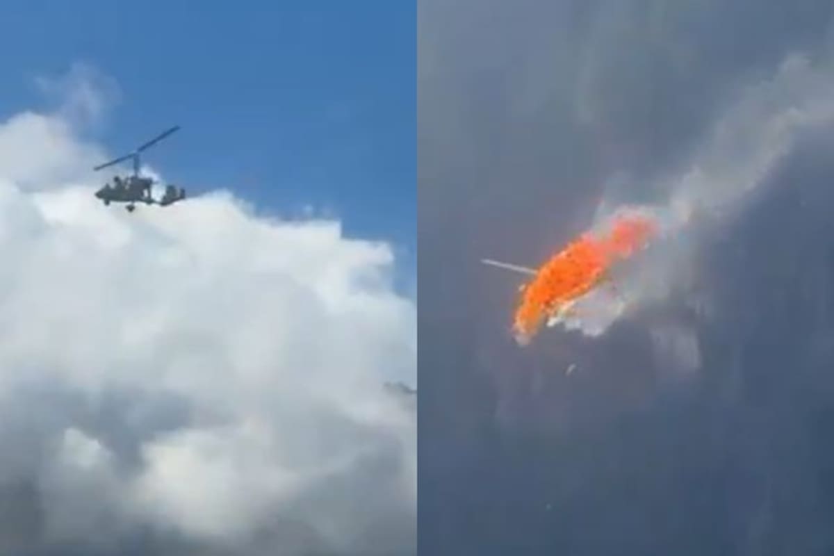 Helicóptero chocó contra cables de teleférico, se incendió y dejó dos muertos en Italia