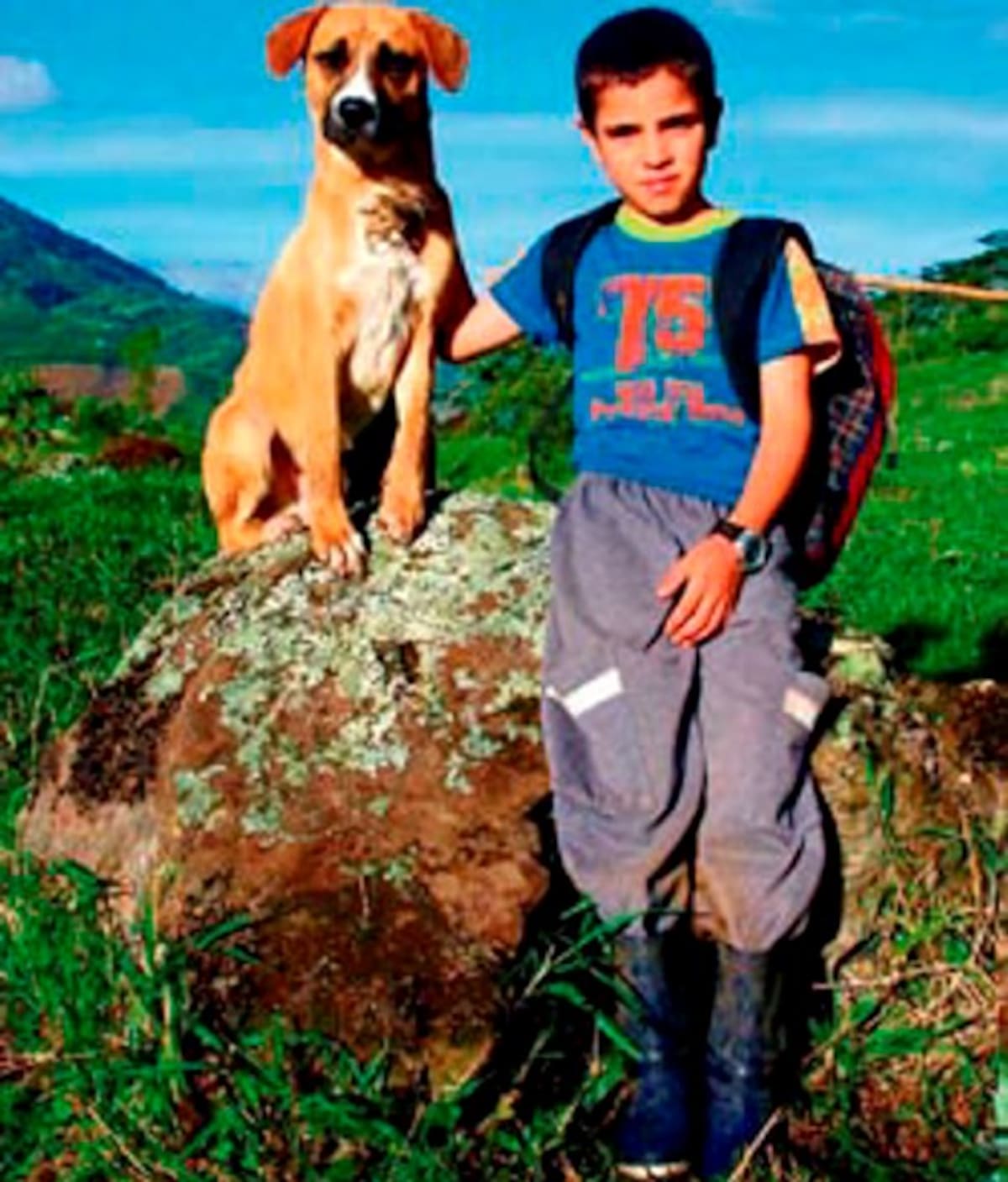 El niño Hernán Mauricio Ocampo, uno de los protagonistas de “Los colores de la montaña”, se ganó en Francia el premio a mejor actor. CORTESÍA INNOVA