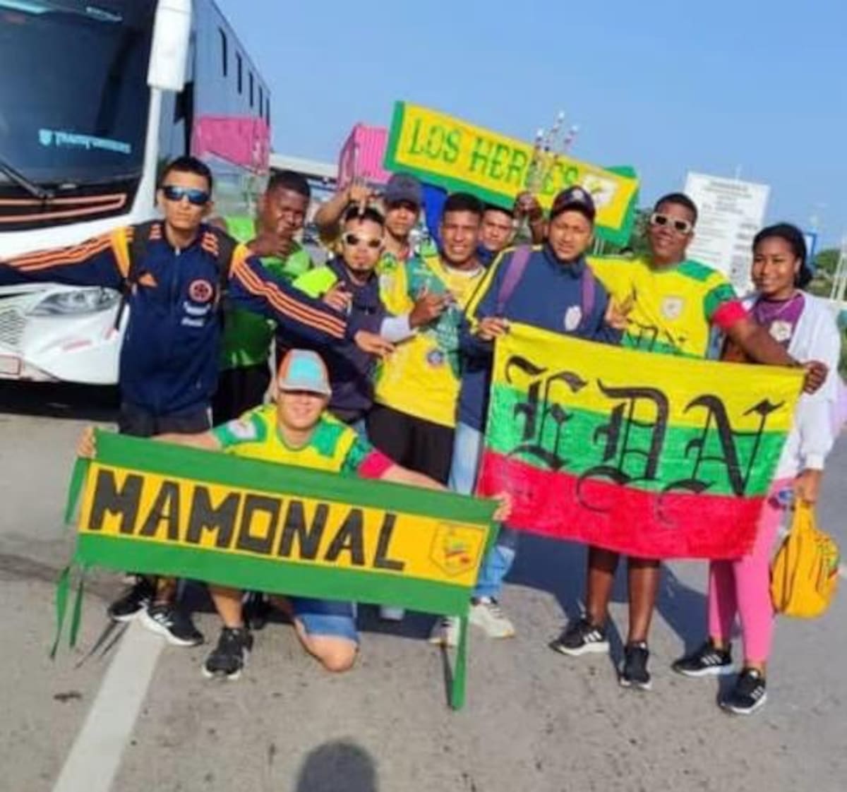 La hinchada de Real Cartagena se alista para una nuevo duelo del equipo en el Torneo Betplay. //Cortesía: hinchada Real Cartagena.