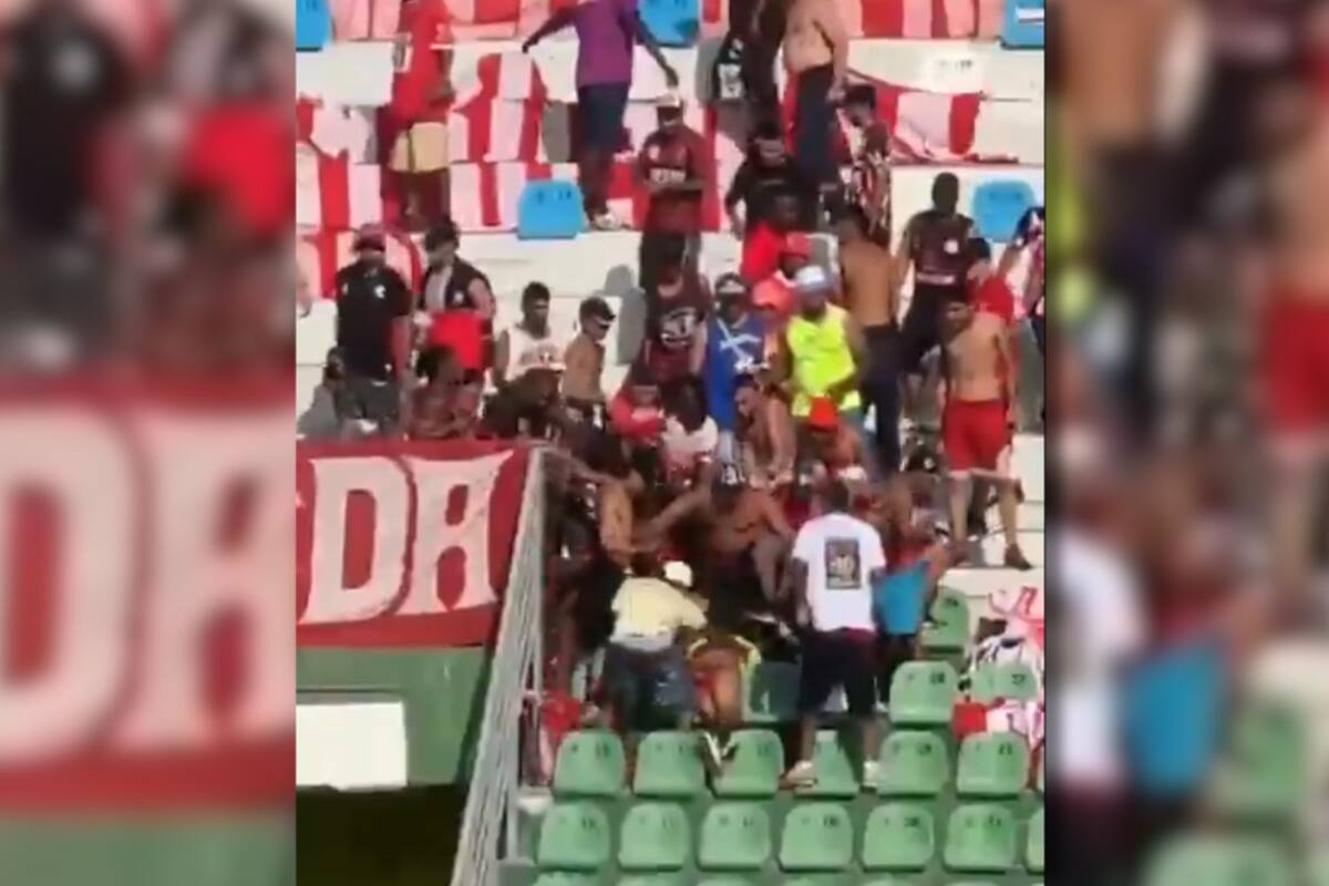 Video: hinchas del América de Cali se fueron a los golpes en pleno partido