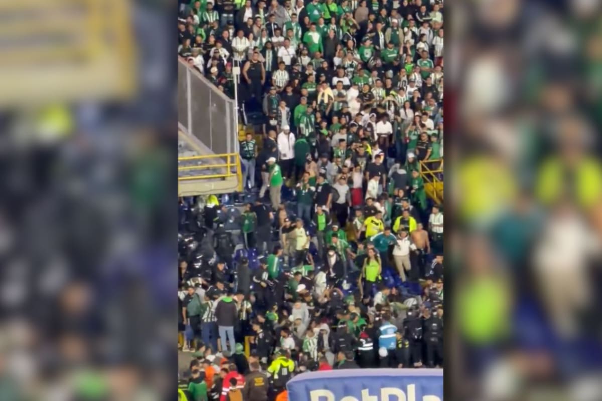 Video: hinchas de Atlético Nacional se enfrentaron entre ellos en el Campín