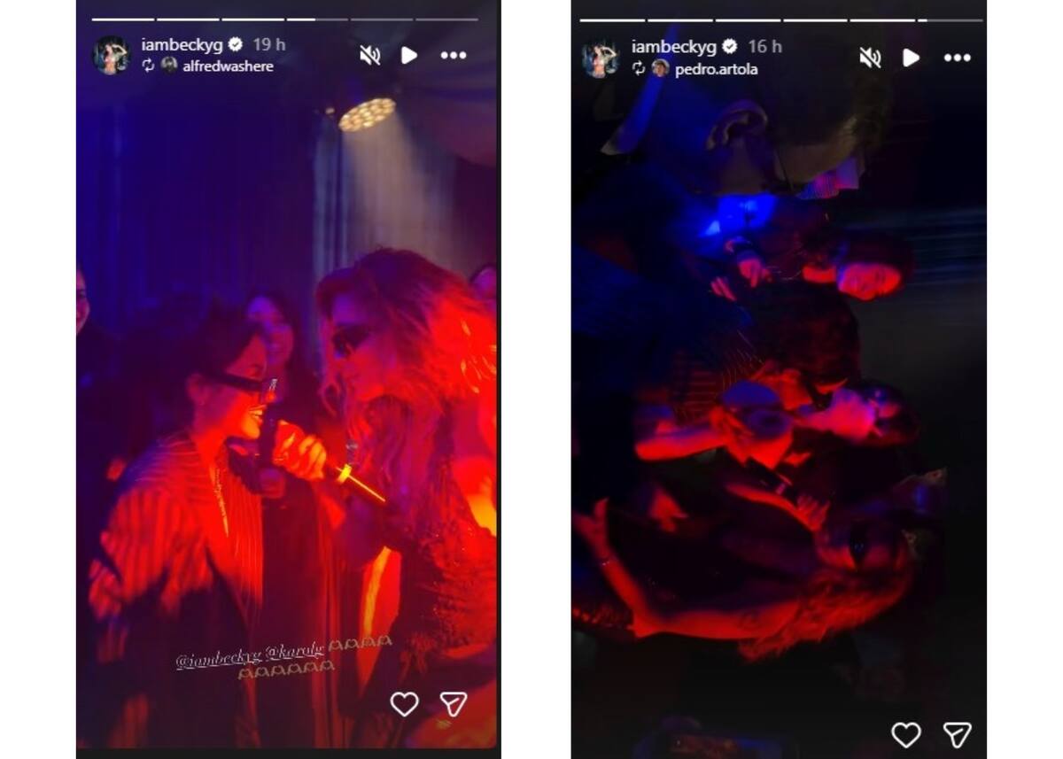 Becky G junto a Karol G en su cumpleaños número 35. // capturas tomadas de IG @iambeckyg