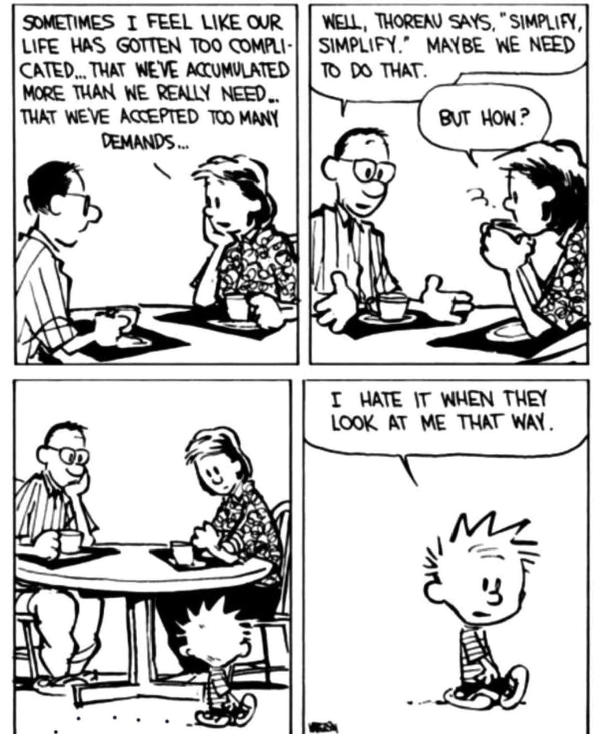 Los padres de Calvin contemplan desecharlo. //Foto: Gogocomics