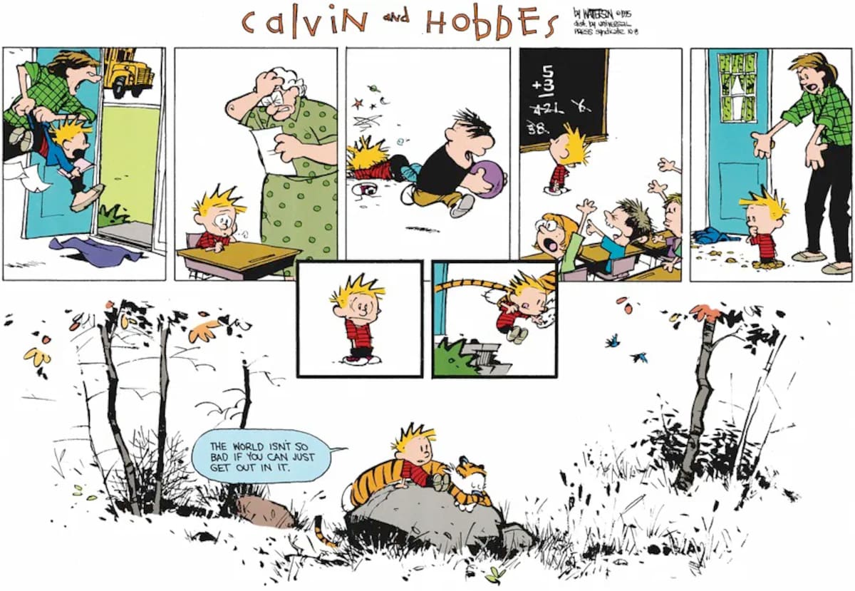 Calvin tiene un mal día. //Foto: Gogocomics