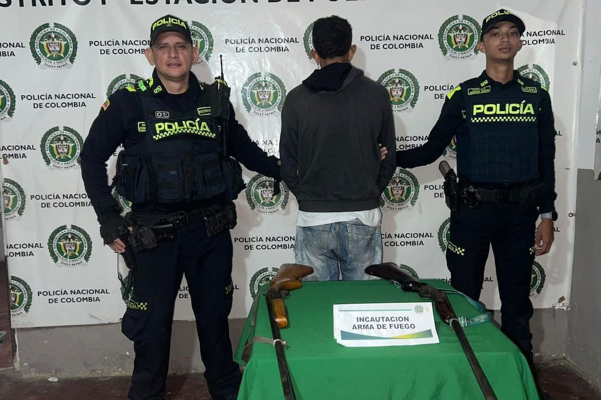 Cayó alias ‘Ricocostilla’: llevaba 2 escopetas ocultas en un costal en Bolívar