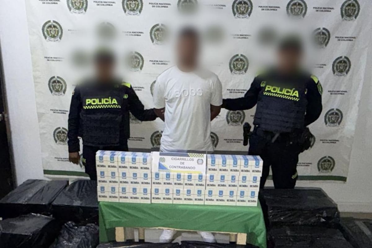 Capturan en Maríalabaja a contrabandista con cigarrillos valorados en $61 millones