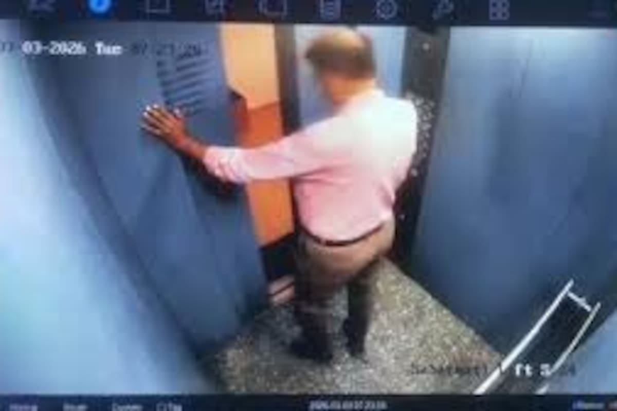 Impactante video: hombre se salva por segundos de ser aplastado por un ascensor