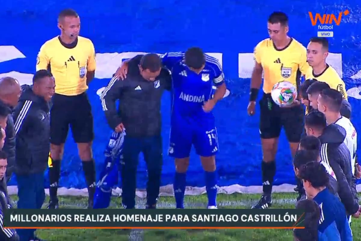 Santiago Castrillón fue homenajeado en el último partido de Millonarios