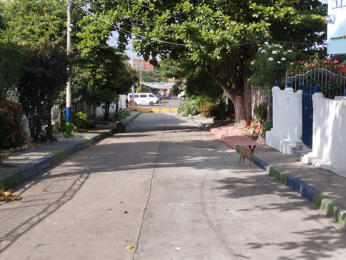 En esta calle, del barrio San Isidro, ocurrió el sábado en la noche el asesinato de Hoyver Márquez Meza.