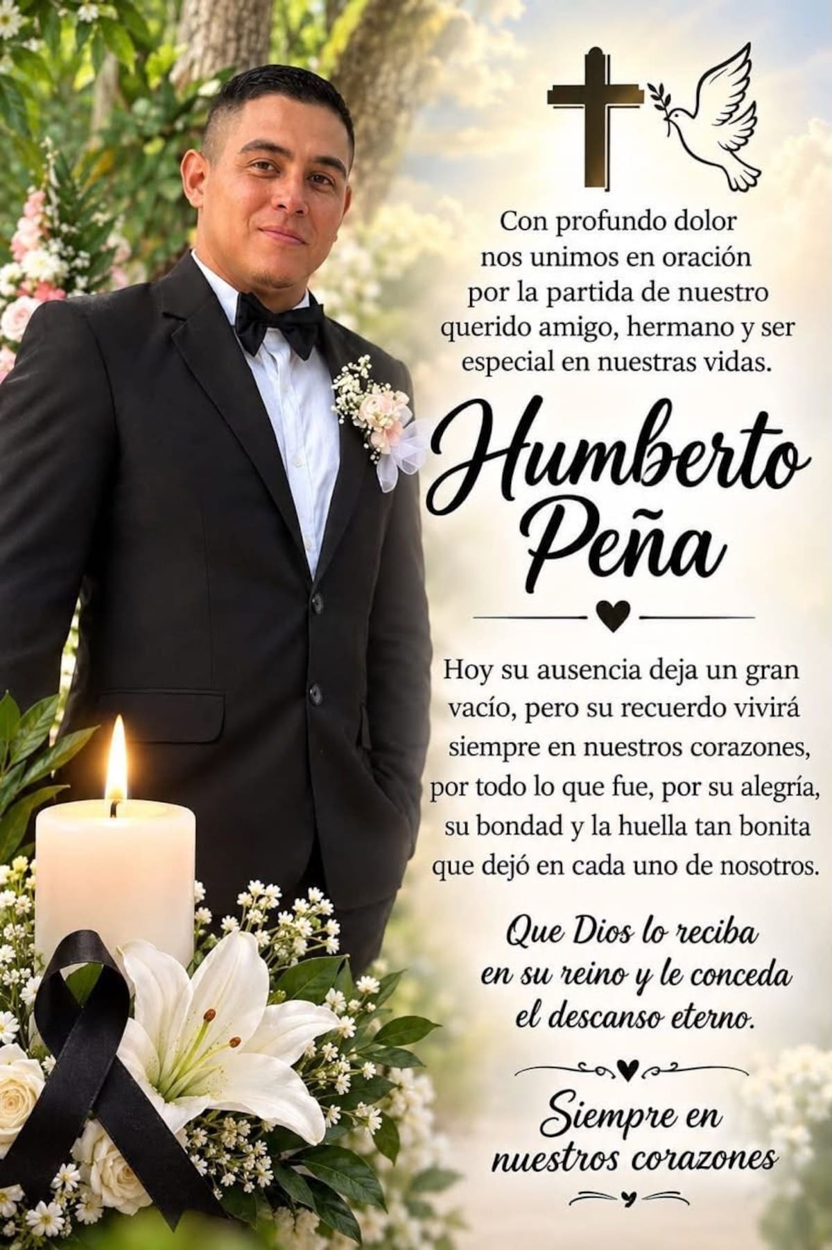 Humberto David Peña Cárdenas tenía 32 años y era oriundo de El Carmen de Bolívar, donde residía con su esposa. //FOTO REDES SOCIALES.