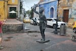 Identifican a turista que tumbó la figura del Cura Umaña en Getsemaní