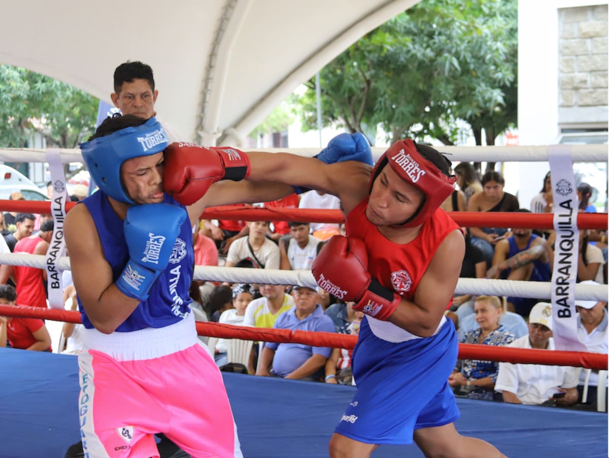 Durante la II Copa Talento Barranquilla de Boxeo Olímpico se pudo apreciar el talento de los boxeadores del Atlántico.//Cortesía Alcaldía de Barranquilla.