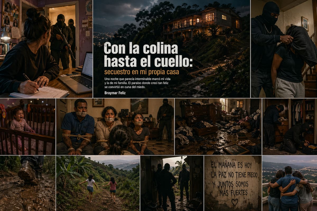 Ilustración de la crónica de un secuestro. // Foto: generada con IA